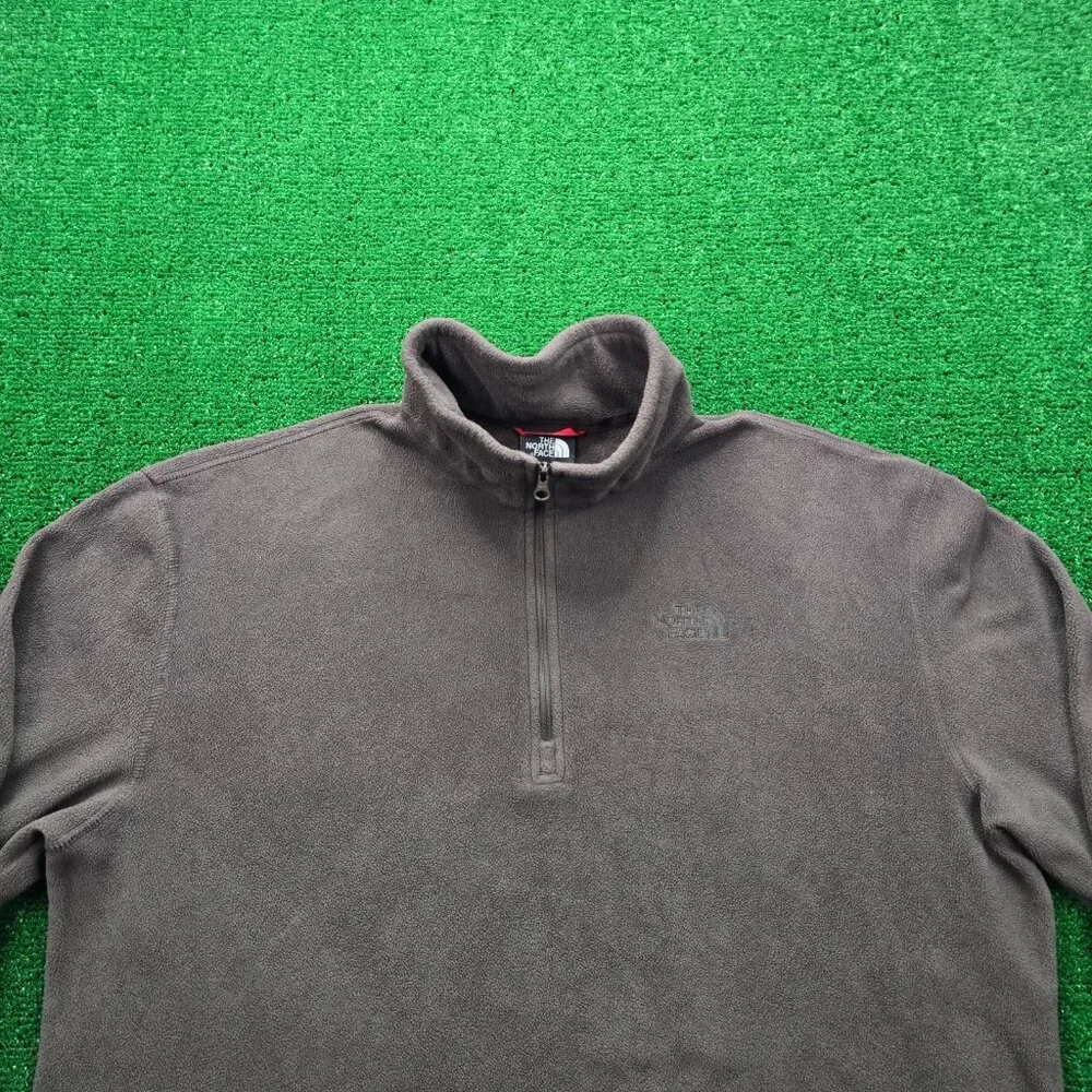The North Face Sweatshirt‎ Mens Large Brown 1/4 Zip Fleece Pullover Outdoor